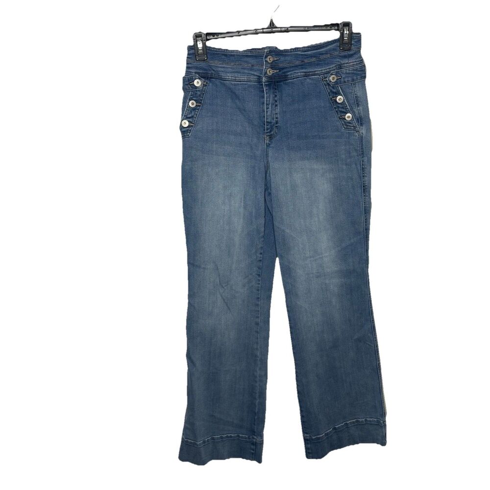 I.N.C. International Concepts Button sailor denim high waisted stretch Jeans 12
